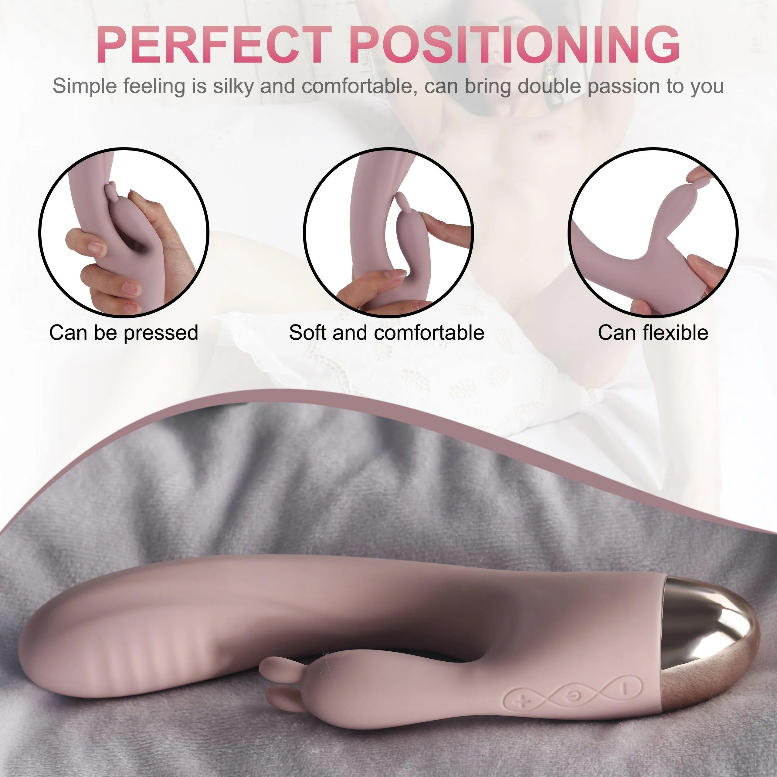 10 Speeds Silicone Rabbit Vibrator for Vagina Stimulation