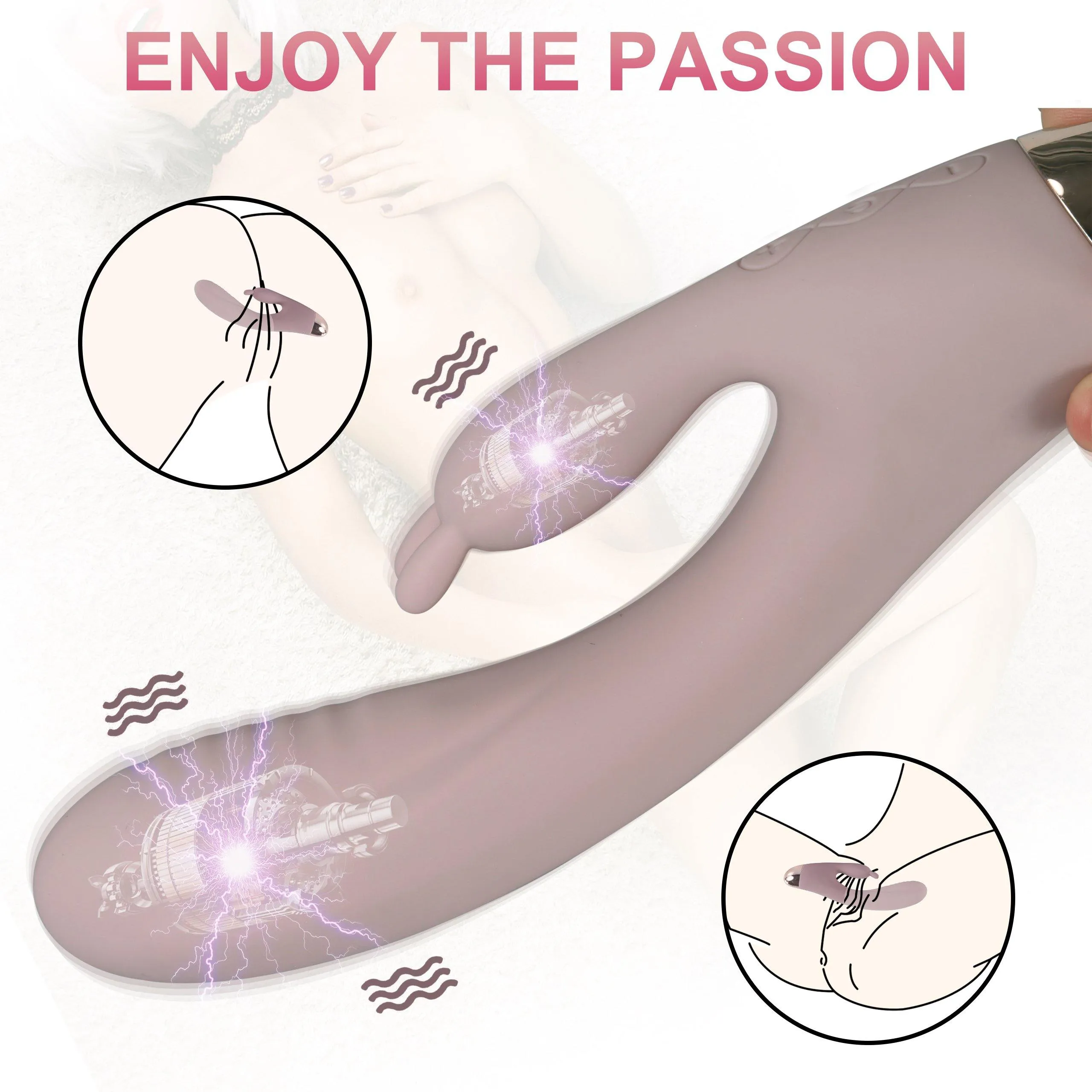 10 Speeds Silicone Rabbit Vibrator for Vagina Stimulation