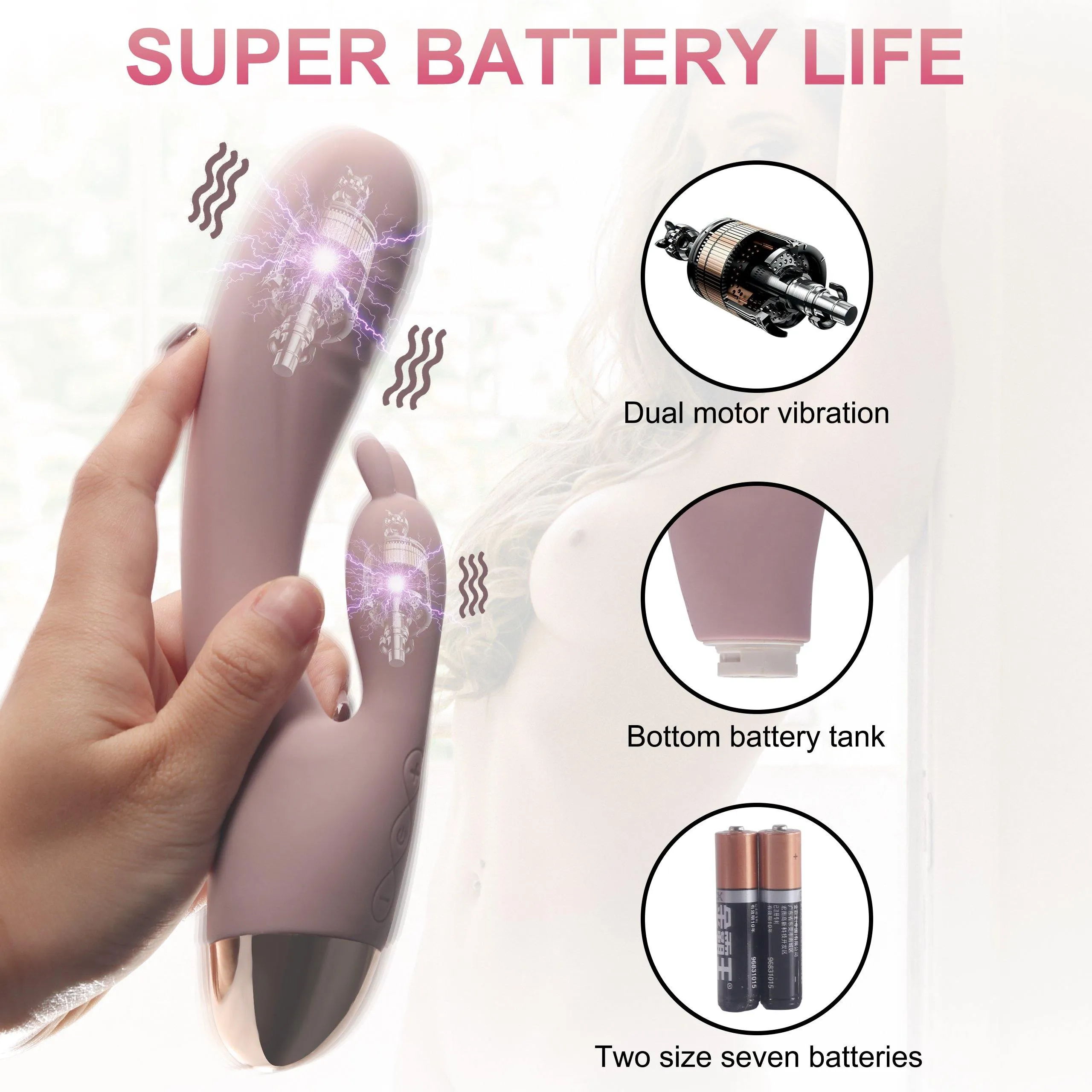 10 Speeds Silicone Rabbit Vibrator for Vagina Stimulation