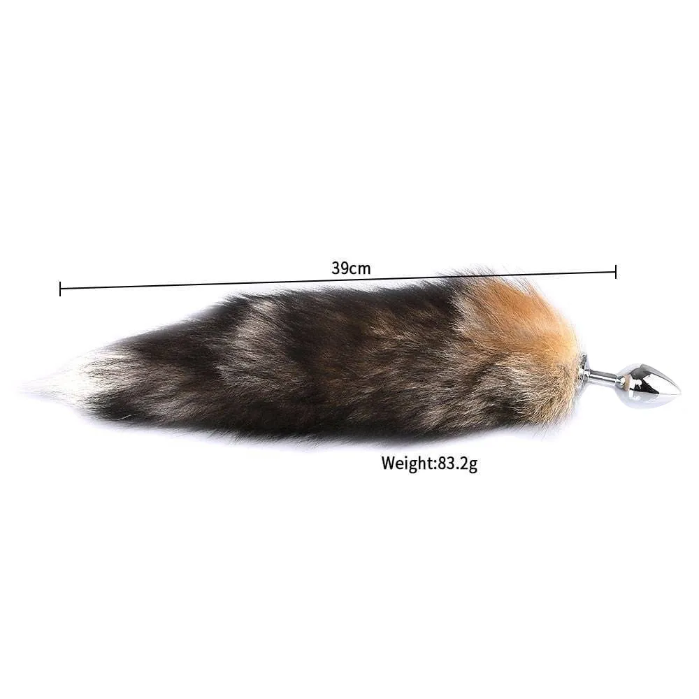 18 Dark Grey Cat Tail With Princess-Type Plug