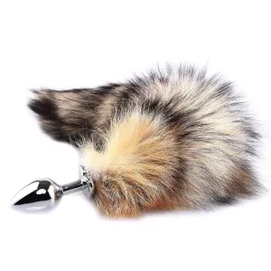 18 Dark Grey Cat Tail With Princess-Type Plug