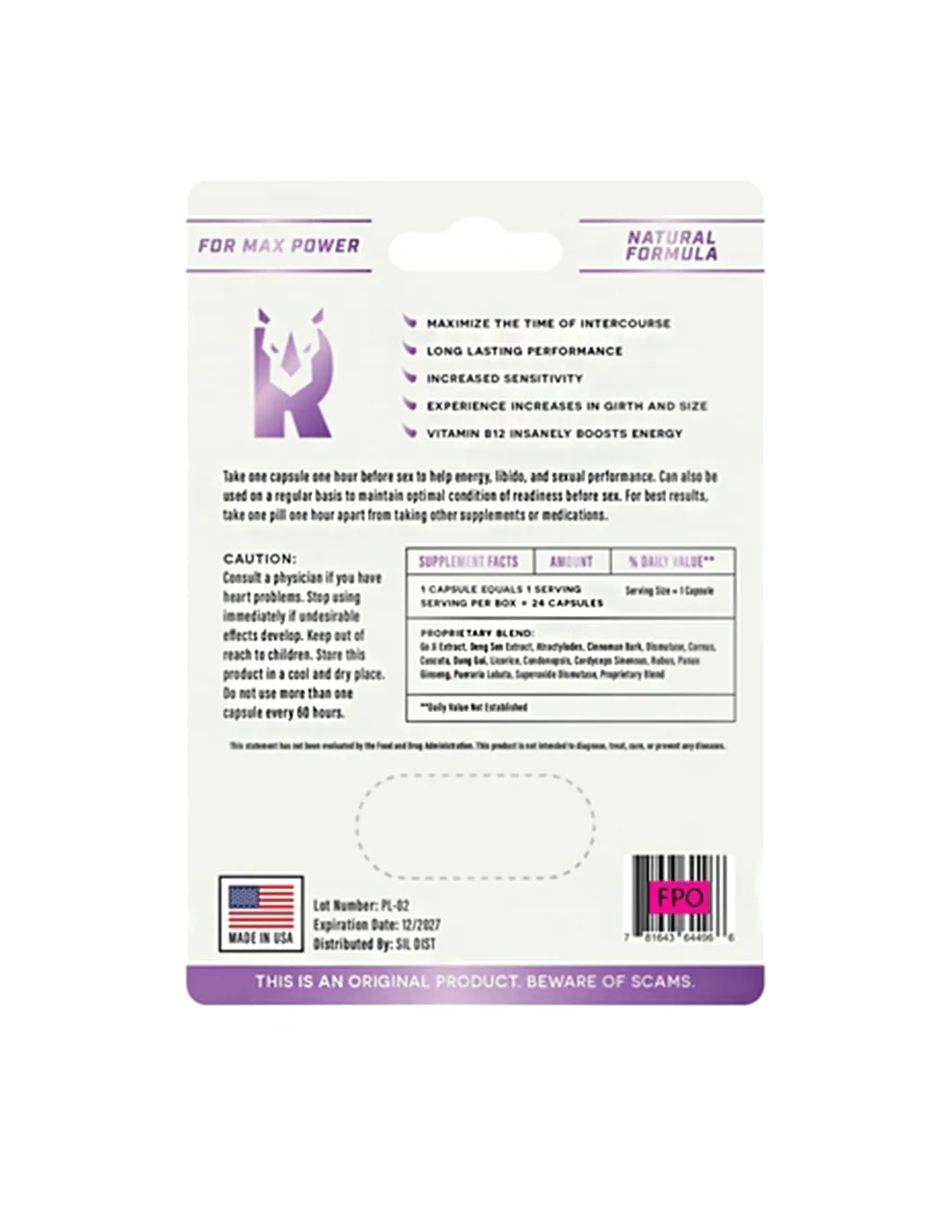 50K Pure Purple Men's Supplement
