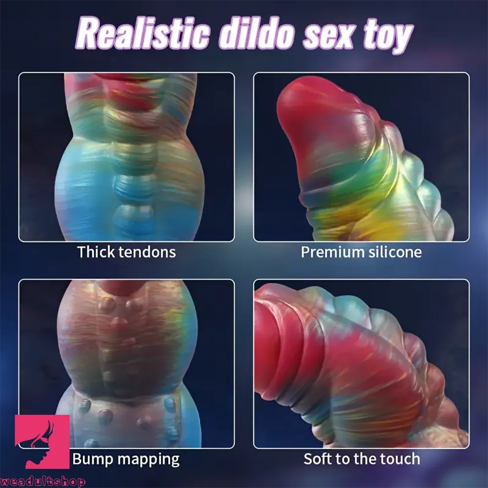 7.87in Forest Light Fantasy Monster Prostate Dildo With Glow in The Dark