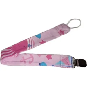 Ahoy Matey Fabric Pacifier Clip