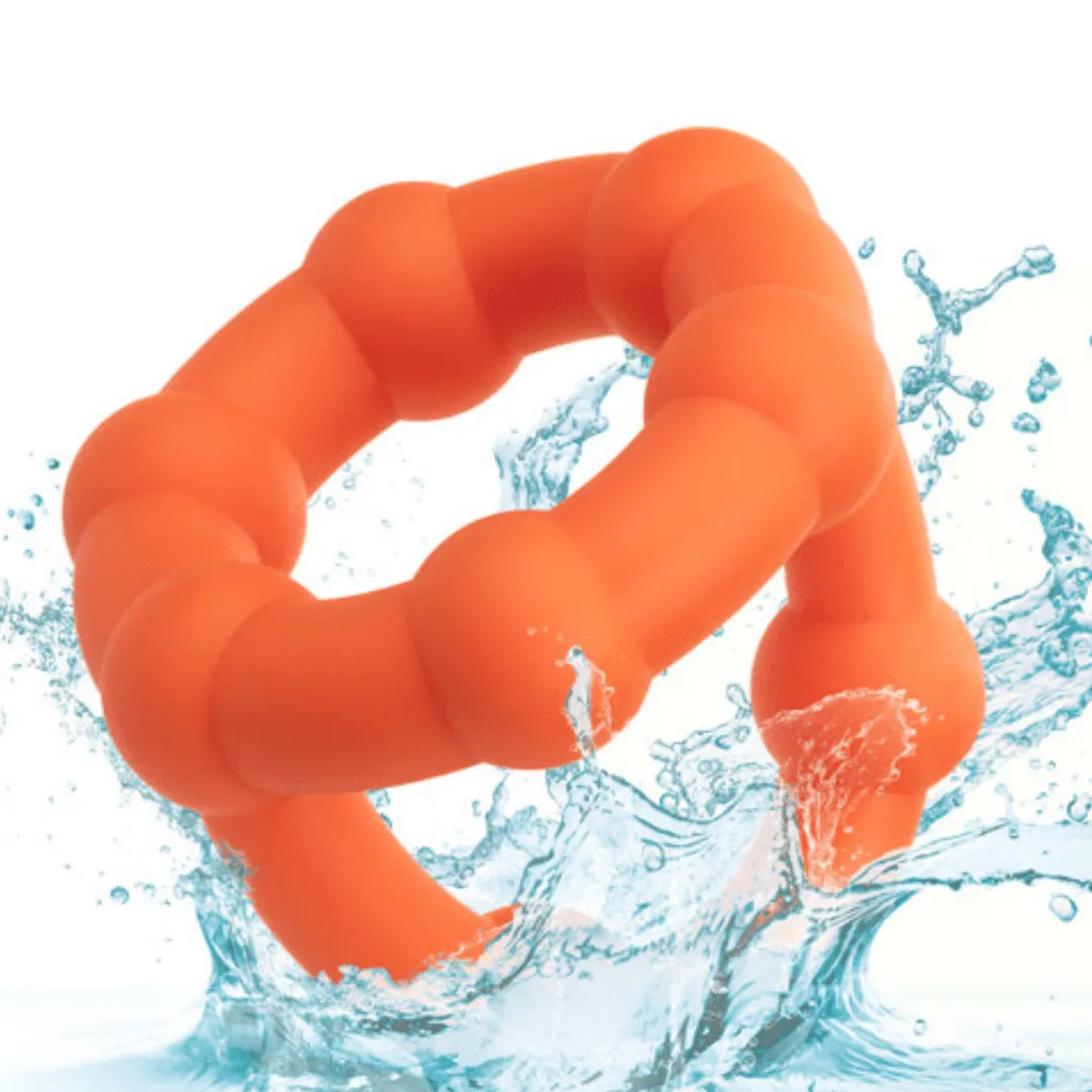 Alpha Silicone All Star Beaded Cock and Ball Ring