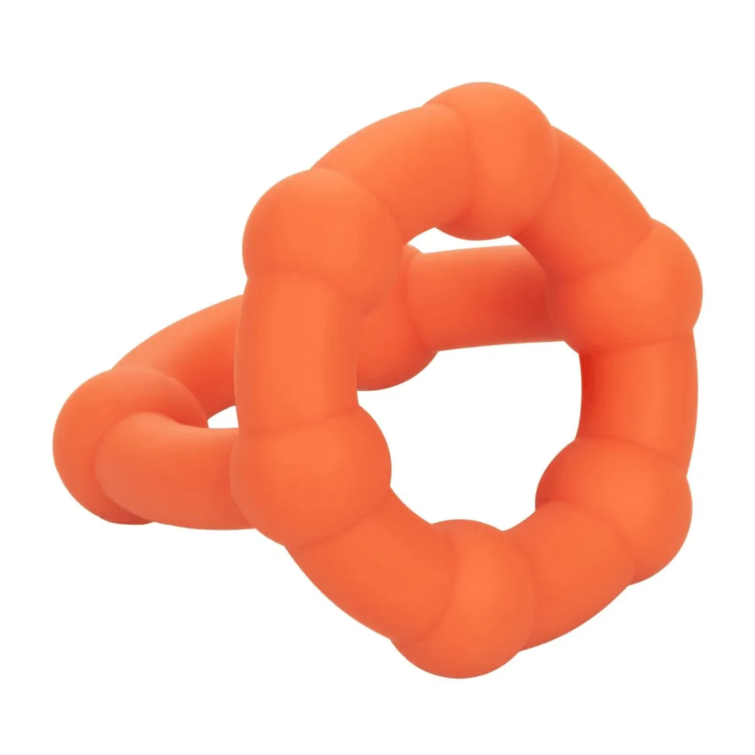 Alpha Silicone All Star Beaded Cock and Ball Ring