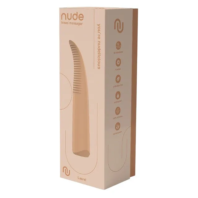 Aparat de masaj DREAMTOYS Nude Laurel Massager. pentru corp și zone intime. 10 funcții de vibrație. portocaliu