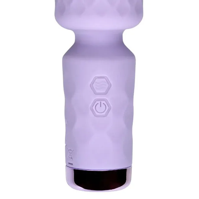 Aparat de masaj LOVELINE Mini Wand Vibrator. pentru corp și zone intime. 10 funcții de vibrație. lungime 11.4 cm. mov