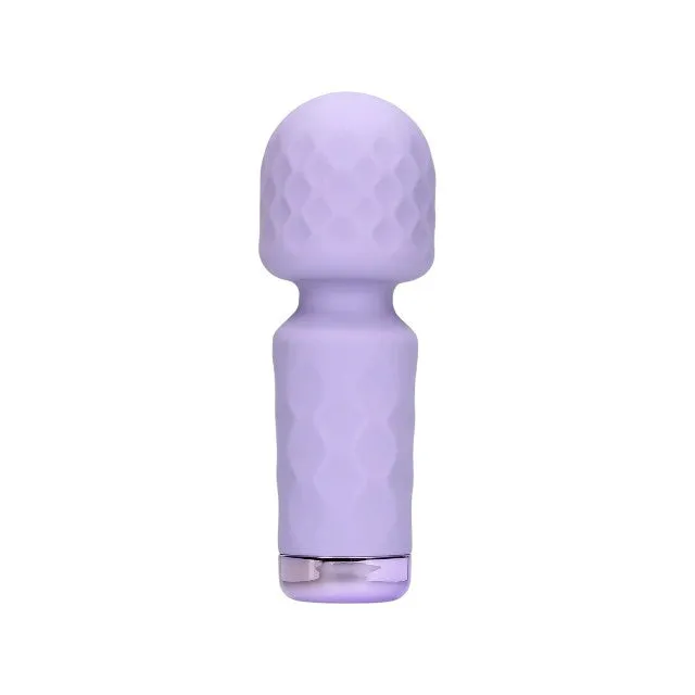 Aparat de masaj LOVELINE Mini Wand Vibrator. pentru corp și zone intime. 10 funcții de vibrație. lungime 11.4 cm. mov