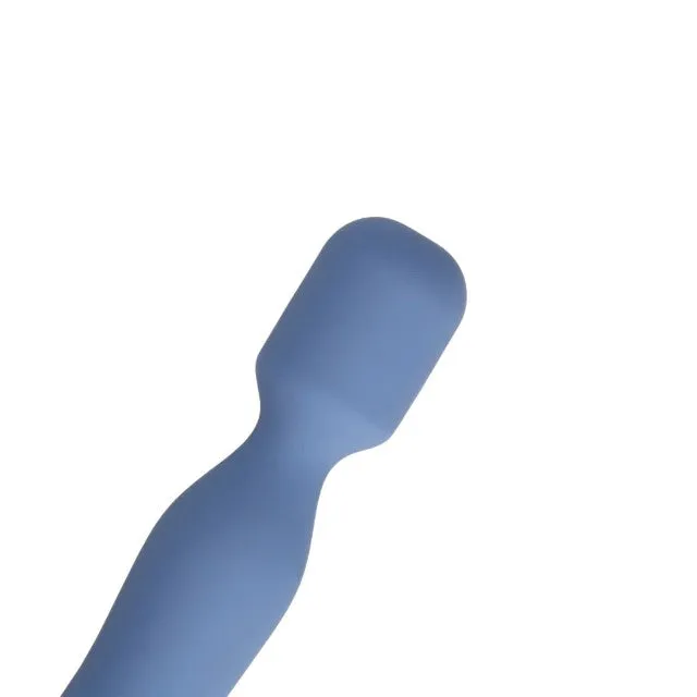 Aparat de masaj LOVELINE Mini Wand Vibrator. pentru corp și zone intime. 10 funcții de vibrație. lungime 14.3 cm. albastru