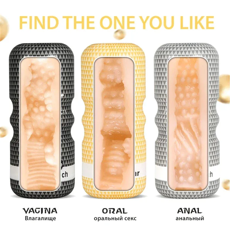 Blowjob Pocket Pussy Male Masturbator - Lifelike Vagina Penis Masturbation Sex Toys for Men