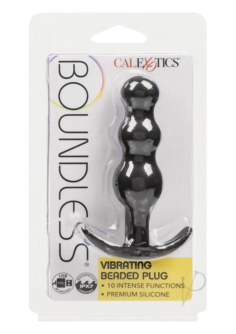 Boundless Vibrating Beaded Plug Black