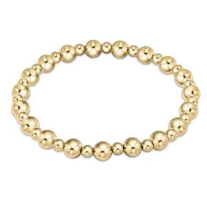 Bracelet Extended Classic Grateful 6mm Gold Bead
