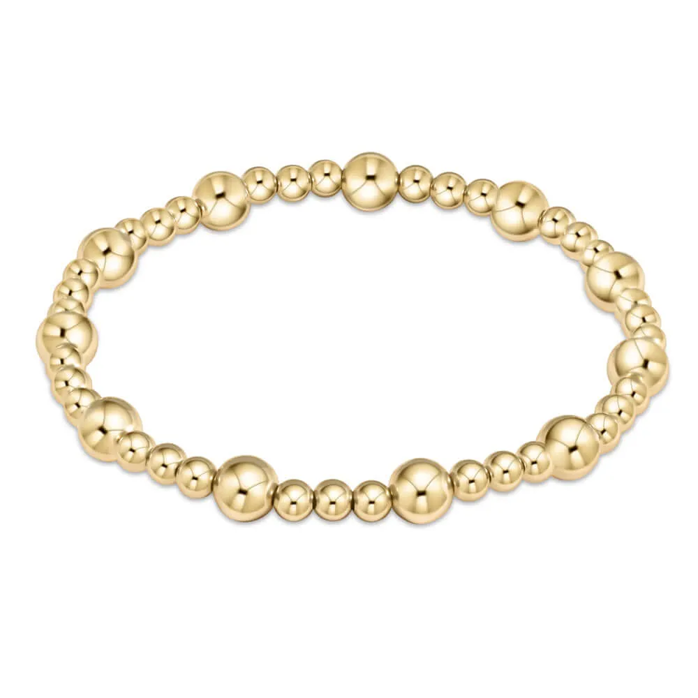 Bracelet Extended Classic Sincerity 6mm Gold Bead