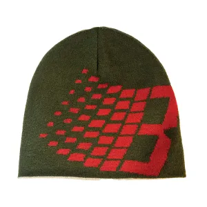 Bronze 56k Reversible Fatso B Skully Beanie - Green/Grey