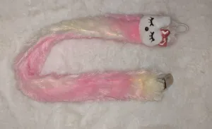 Bunny Pink Plush Ruffle Deluxe Pacifier Clip