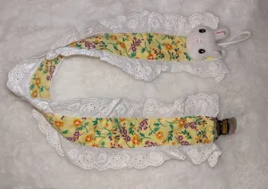 Bunny Plush Ruffle Deluxe Pacifier Clip