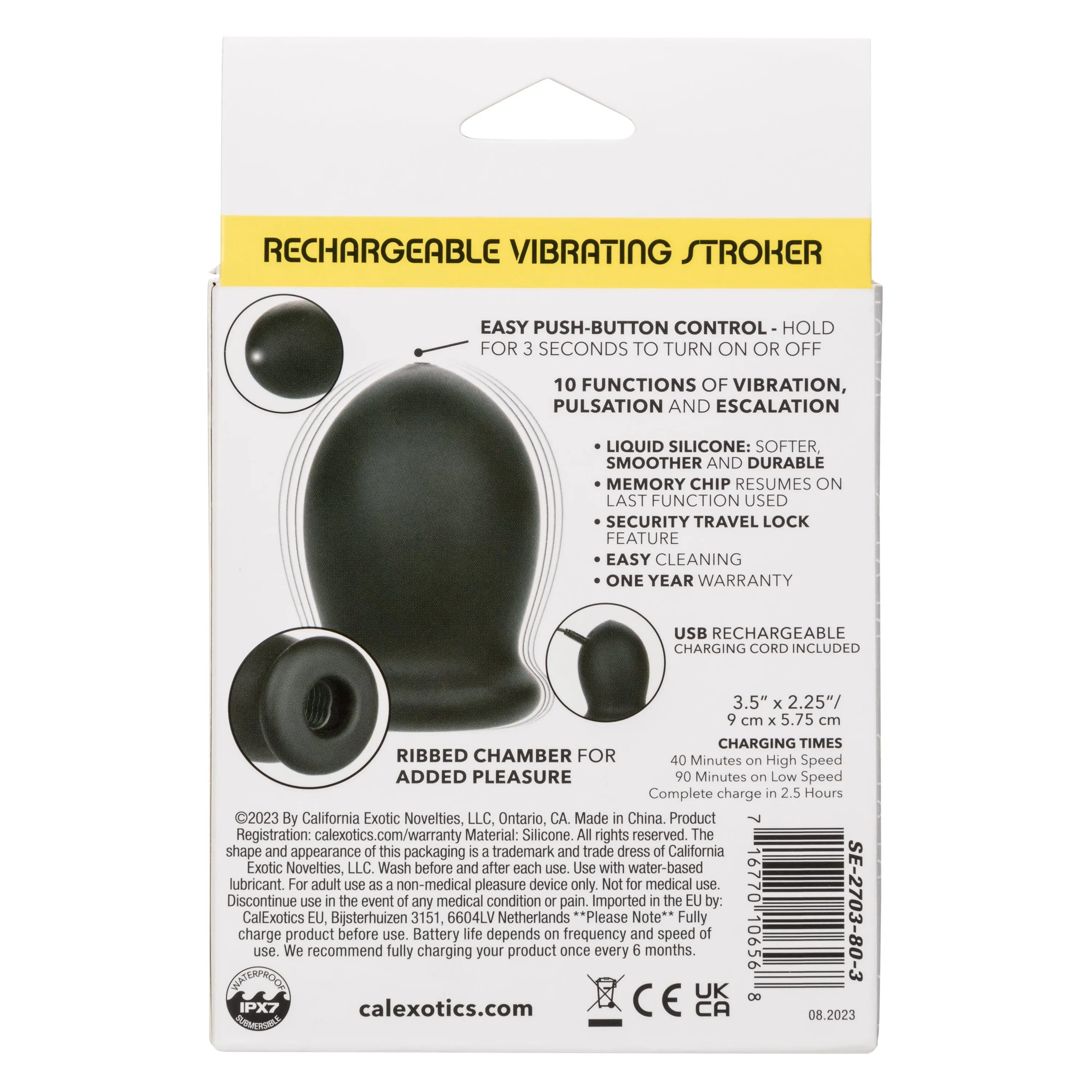 California Exotics - Boundless Rechargeable Vibrating Stroker Masturbator (Black)