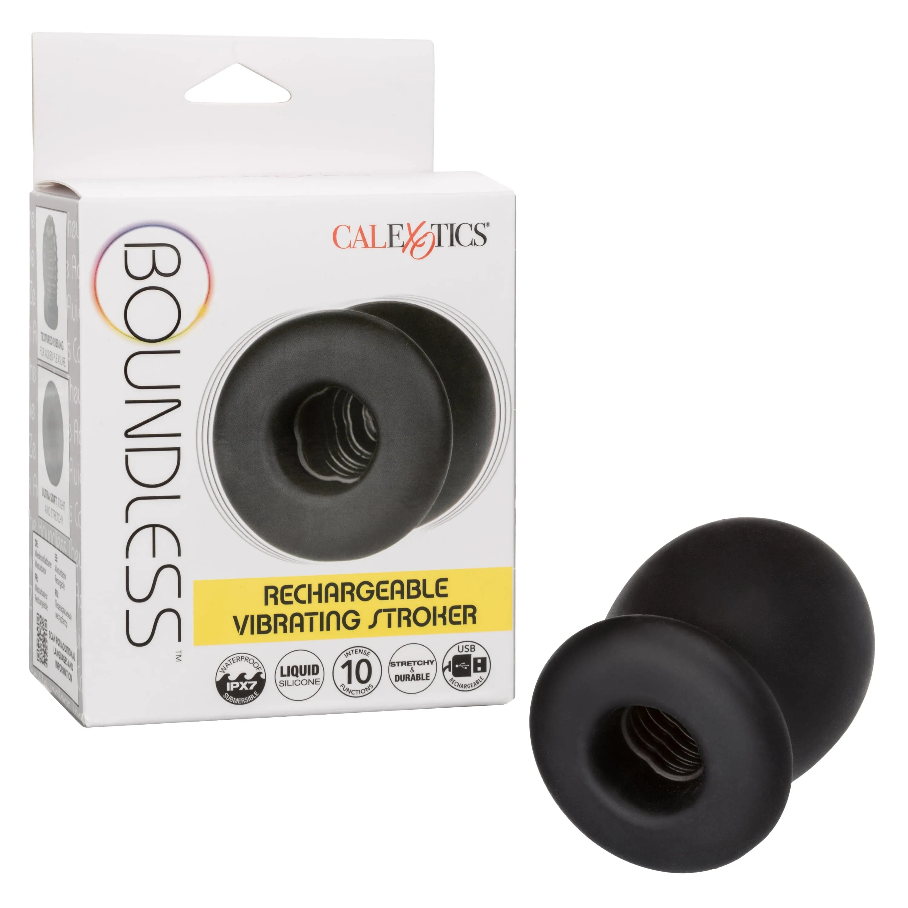 California Exotics - Boundless Rechargeable Vibrating Stroker Masturbator (Black)