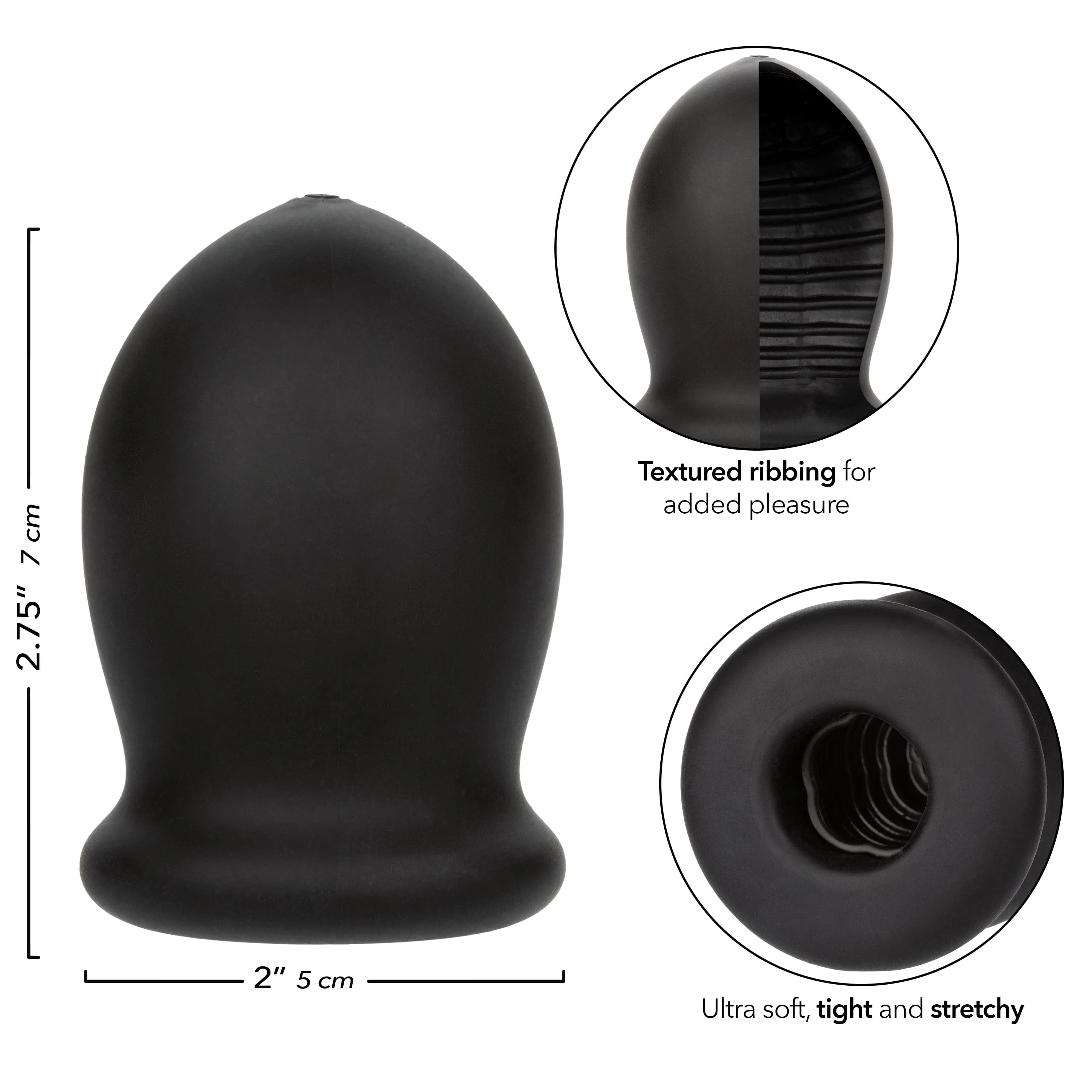 California Exotics - Boundless Rechargeable Vibrating Stroker Masturbator (Black)