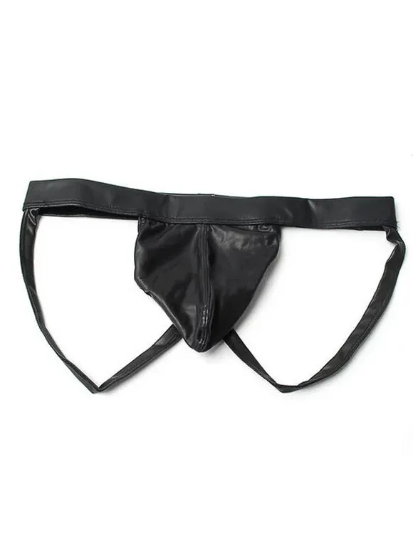 Come Closer Leather Jock Strap | Black