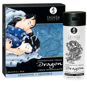 Cremă unisex SHUNGA Dragon Intensifying Sensitive Cream. pentru stimularea zonelor intime. cu efect dublu de încălzire și răcire. 60 ml