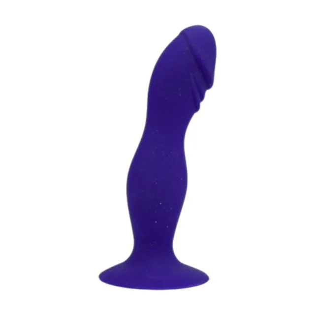 Dildo LOVING JOY 6 Silicone Dildo. bază cu ventuză pentru fixare. compatibil cu ham strap-on. lungime 15 cm. albastru