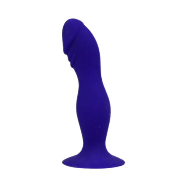 Dildo LOVING JOY 6 Silicone Dildo. bază cu ventuză pentru fixare. compatibil cu ham strap-on. lungime 15 cm. albastru