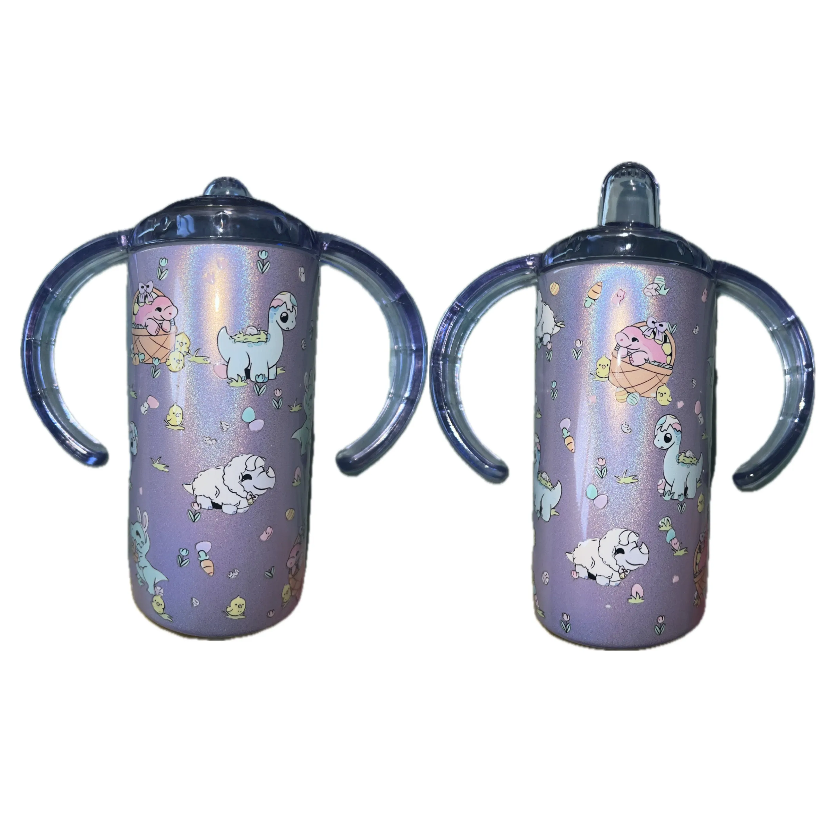 Easter Dinosaur 12oz Stainless Steel Sippy Cup