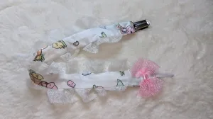 Easter Dinosaur Plush Ruffle Deluxe Pacifier Clip