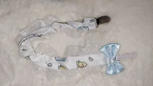 Easter Dinosaur Plush Ruffle Deluxe Pacifier Clip
