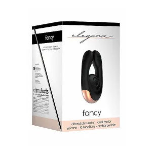 Elegance Fancy Dual Motor Clitoral Stimulator - Black