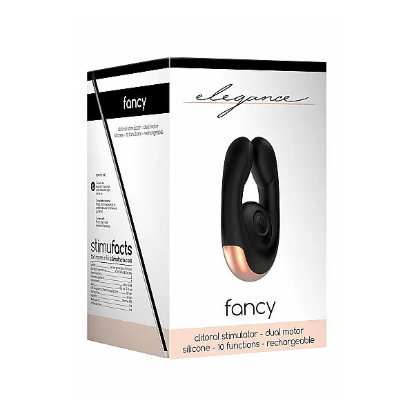 Elegance Fancy Dual Motor Clitoral Stimulator - Black