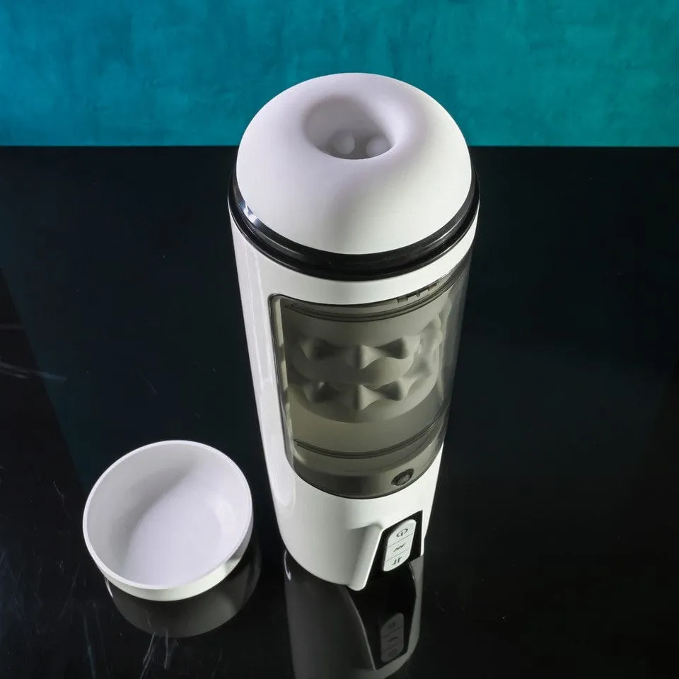 Evolved - Gender X Get Your Stroke On Thrusting Vibrating Masturbator (White)