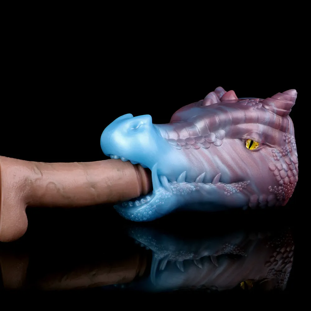 Fantasy Dragon Pocket Pussy Male Sex Toys - 2-in-1 Oral Sex Penis Masturbator Blowjob