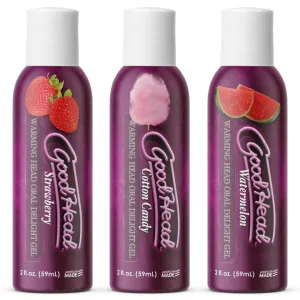 GoodHead Warming Head Oral Sex Enhancer - 3 Flavor Pack 2 oz