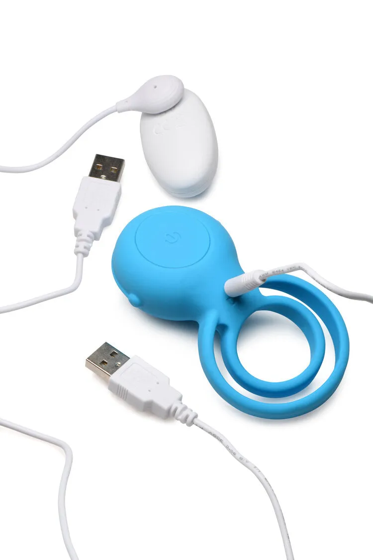 Gossip Love Loops 10X Silicone Azure Cock Ring W/ Remote