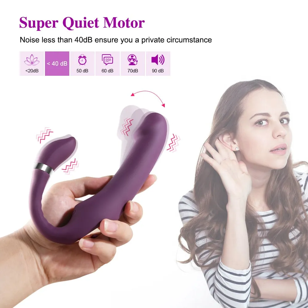 Heating Dildo Vibrator for G-Spot & Clitoral Stimulation