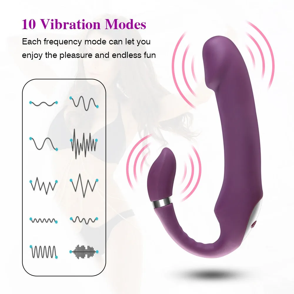 Heating Dildo Vibrator for G-Spot & Clitoral Stimulation