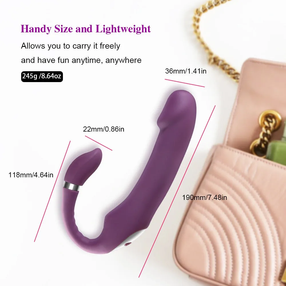 Heating Dildo Vibrator for G-Spot & Clitoral Stimulation