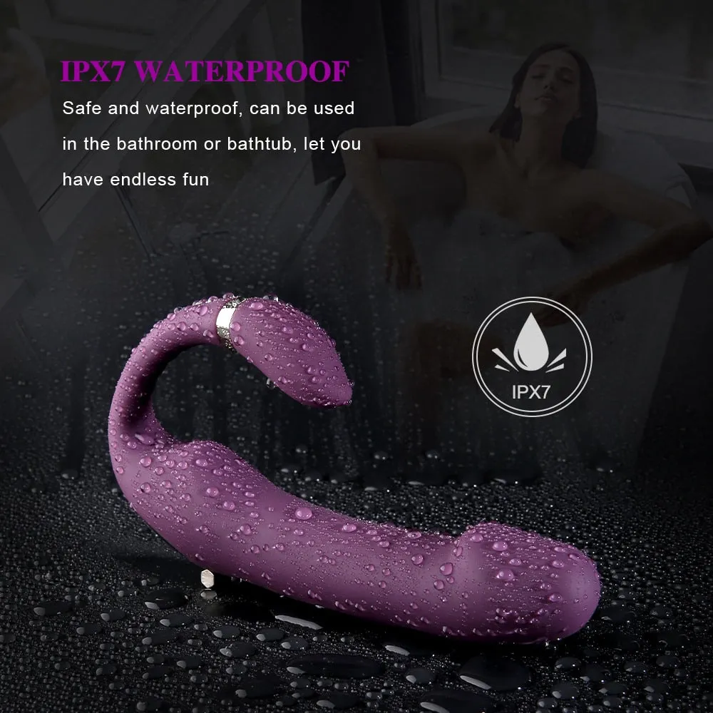 Heating Dildo Vibrator for G-Spot & Clitoral Stimulation