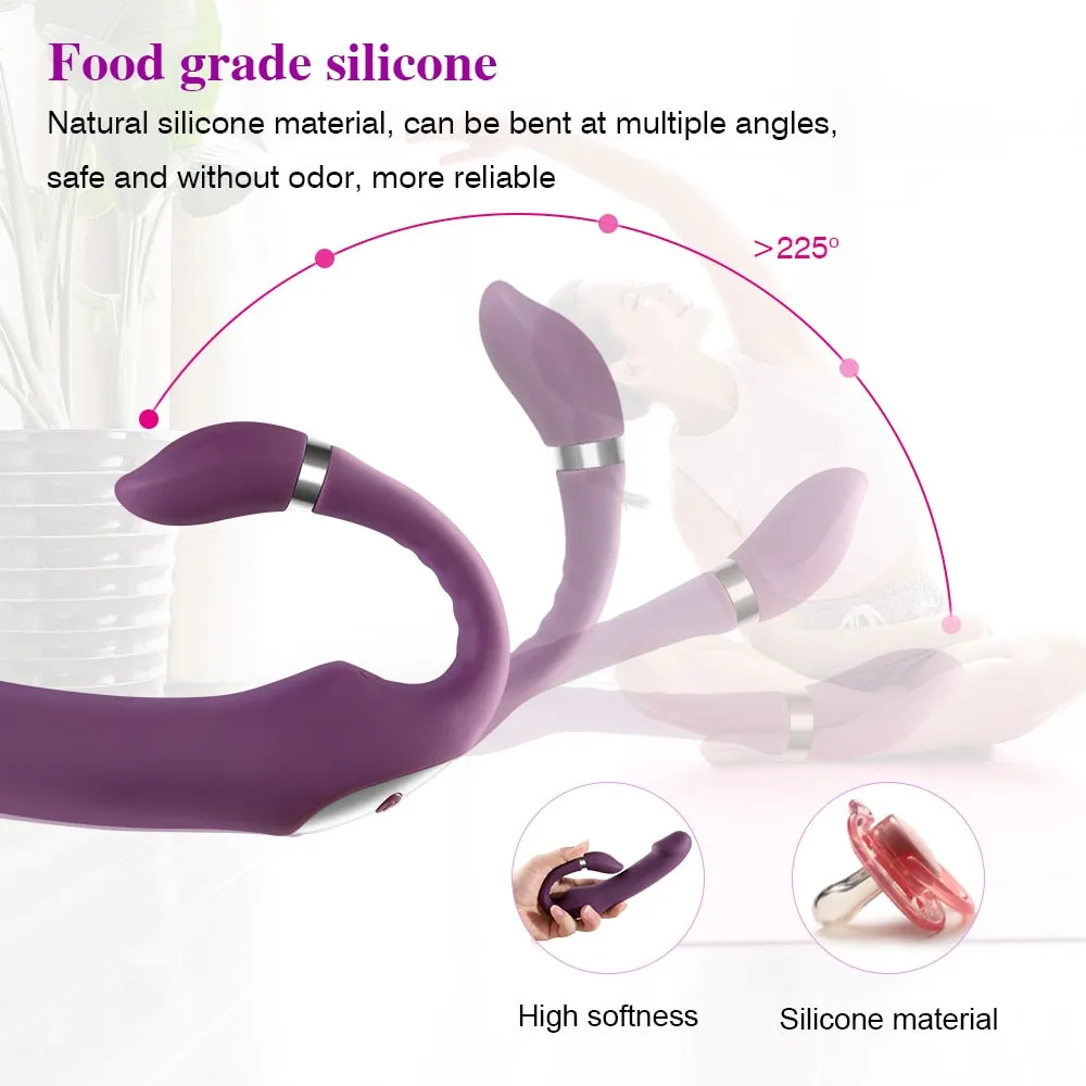 Heating Dildo Vibrator for G-Spot & Clitoral Stimulation
