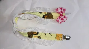 Hunny Bunny Plush Ruffle Deluxe Pacifier Clip