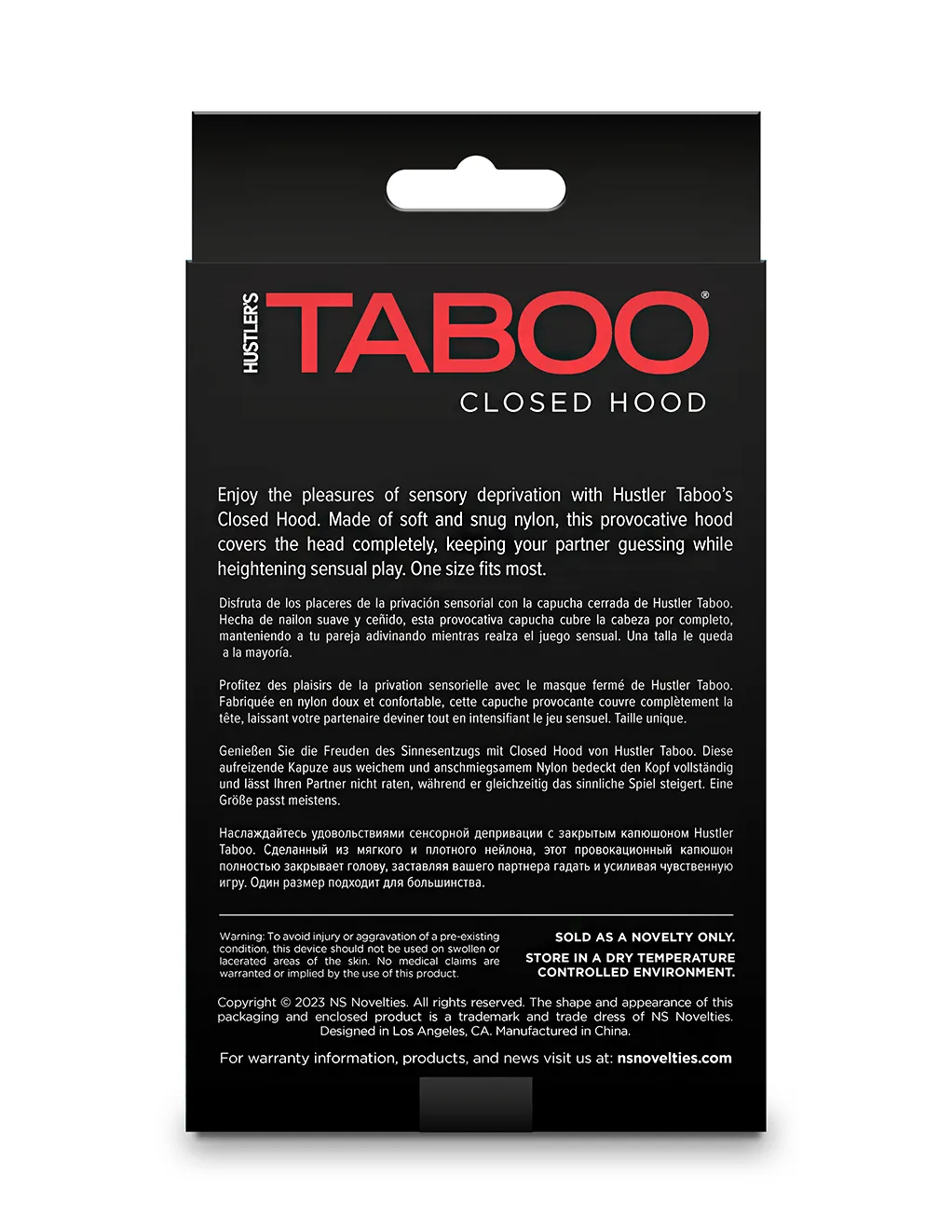 HUSTLER® Taboo Blackout Hood