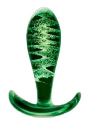 ICICLES Fire Fly | Fire & Ice |  Glass Butt Plug | Glows In The Dark | Gift Box