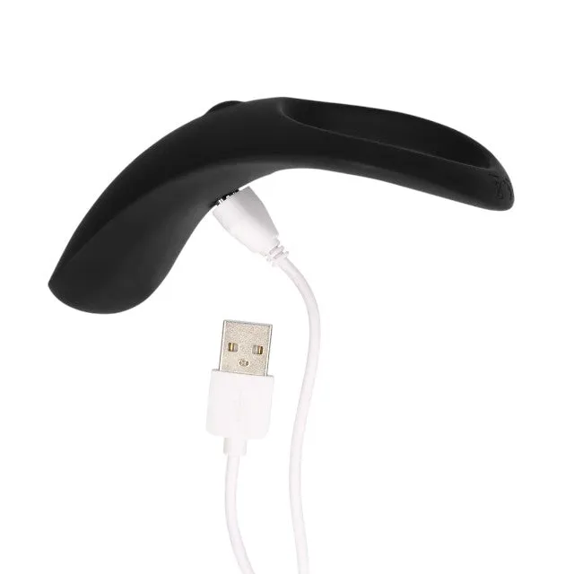 Inel vibrator pentru penis LOVELINE Pointed Cock Ring. 10 funcții de vibrație. din silicon moale. culoare negru