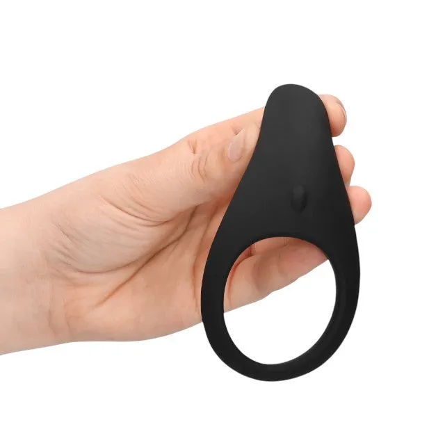 Inel vibrator pentru penis LOVELINE Pointed Cock Ring. 10 funcții de vibrație. din silicon moale. culoare negru