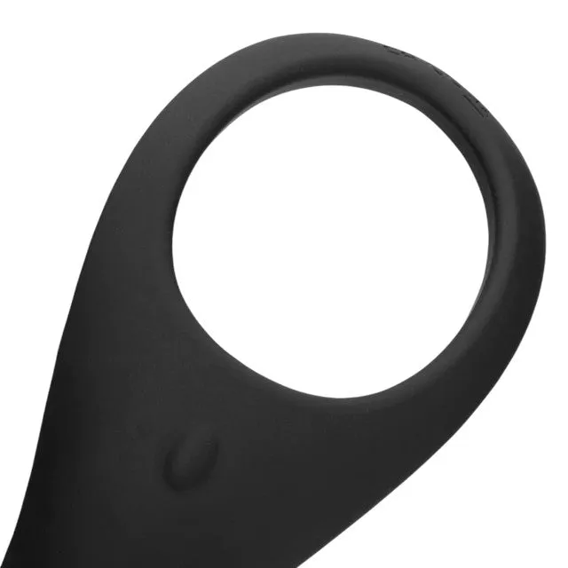 Inel vibrator pentru penis LOVELINE Pointed Cock Ring. 10 funcții de vibrație. din silicon moale. culoare negru