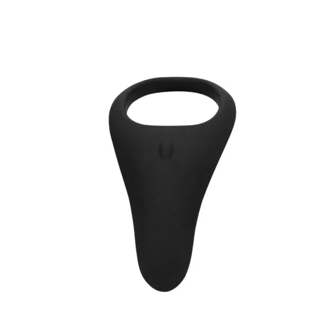 Inel vibrator pentru penis LOVELINE Pointed Cock Ring. 10 funcții de vibrație. din silicon moale. culoare negru