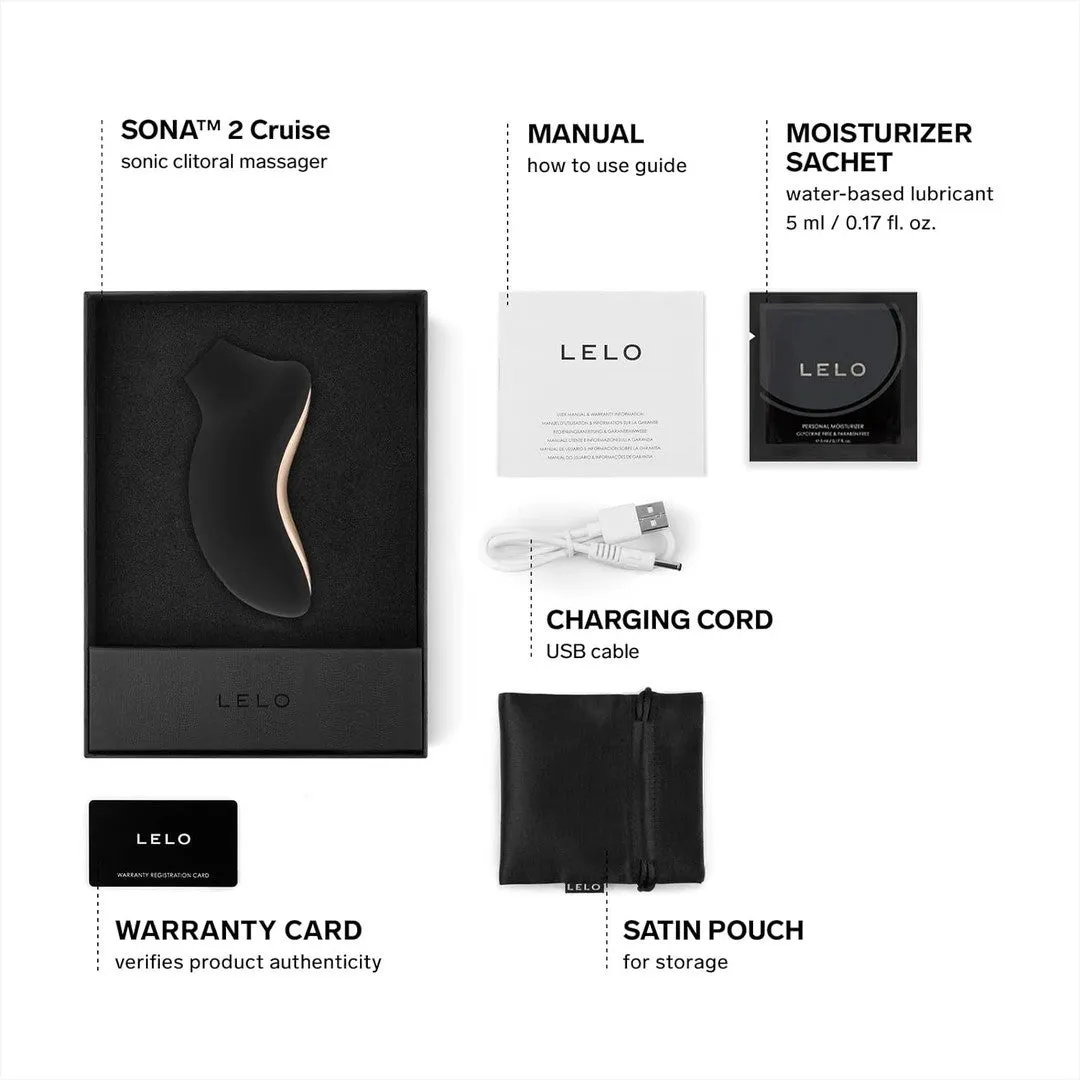 LELO SONA 2 Cruise Sonic Clitoral Massager - Black
